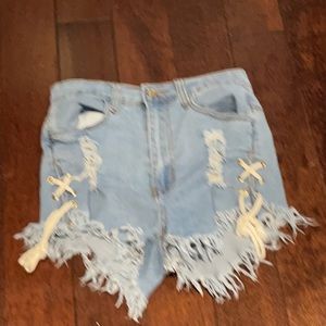 Denim shorts